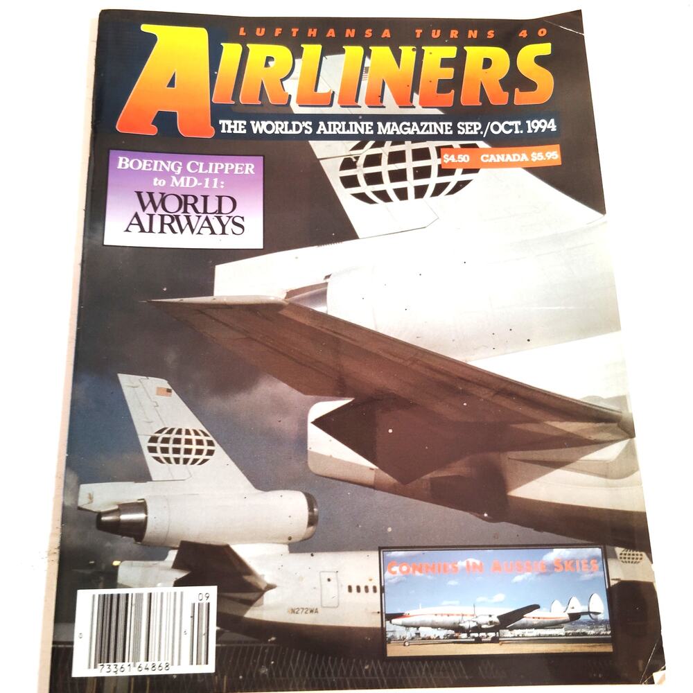Vintage Airliners Magazine Sep/Oct 1994 - World Airways, Lufthansa, Boeing